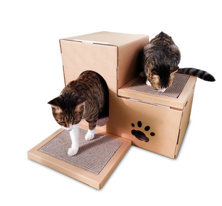 Cat House Double Ladder Cat Claw Disc Grinding Disc Free Catnip Toys - Imagen 6