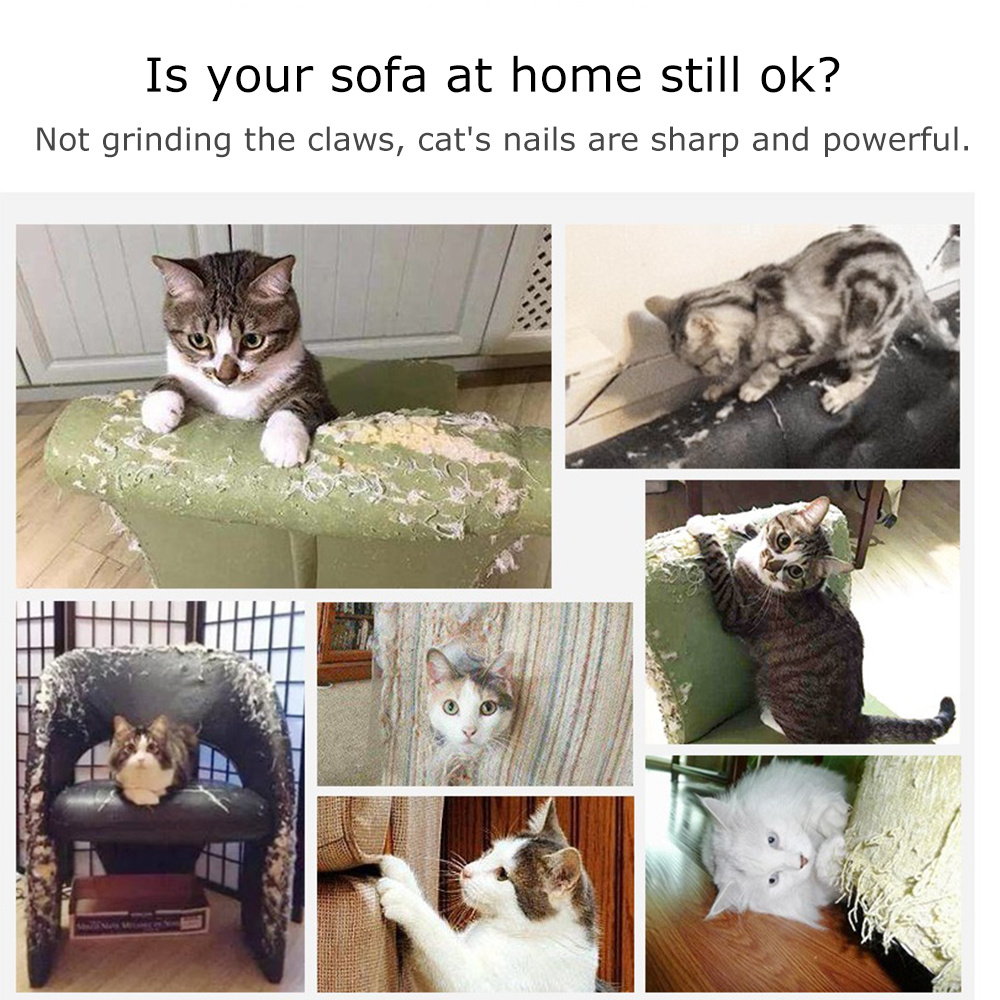 Cat scratch board sisal pad table sofa protection mat - Imagen 4