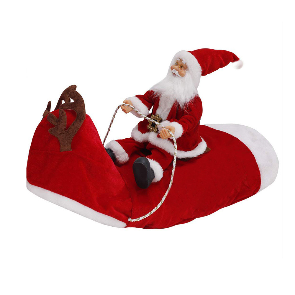 Dog Christmas Clothes Santa Claus Riding Deer - Imagen 5