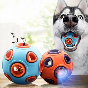 Juguete para perro en forma de pelota luminosa con sonido