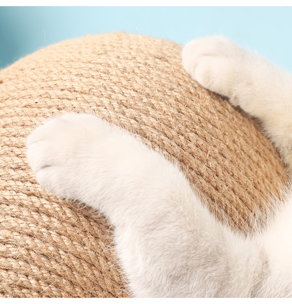 Juguete vertical para gatos con bola de sisal - Imagen 8