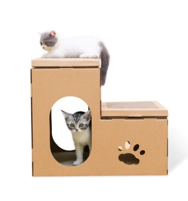 Cat House Double Ladder Cat Claw Disc Grinding Disc Free Catnip Toys - Imagen 4