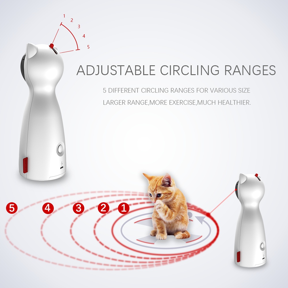 Creative Cat Pet LED Laser Funny Toy Smart Automatic Cat Exercise Training Entertaining Toy - Imagen 2