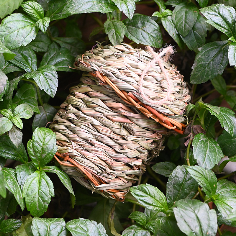 Creative Straw Birds Nest Handicraft Hand-Woven Straw Bird Cage - Imagen 2