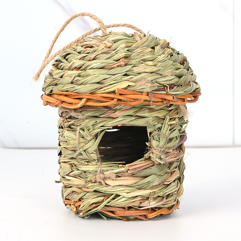 Creative Straw Birds Nest Handicraft Hand-Woven Straw Bird Cage - Imagen 4