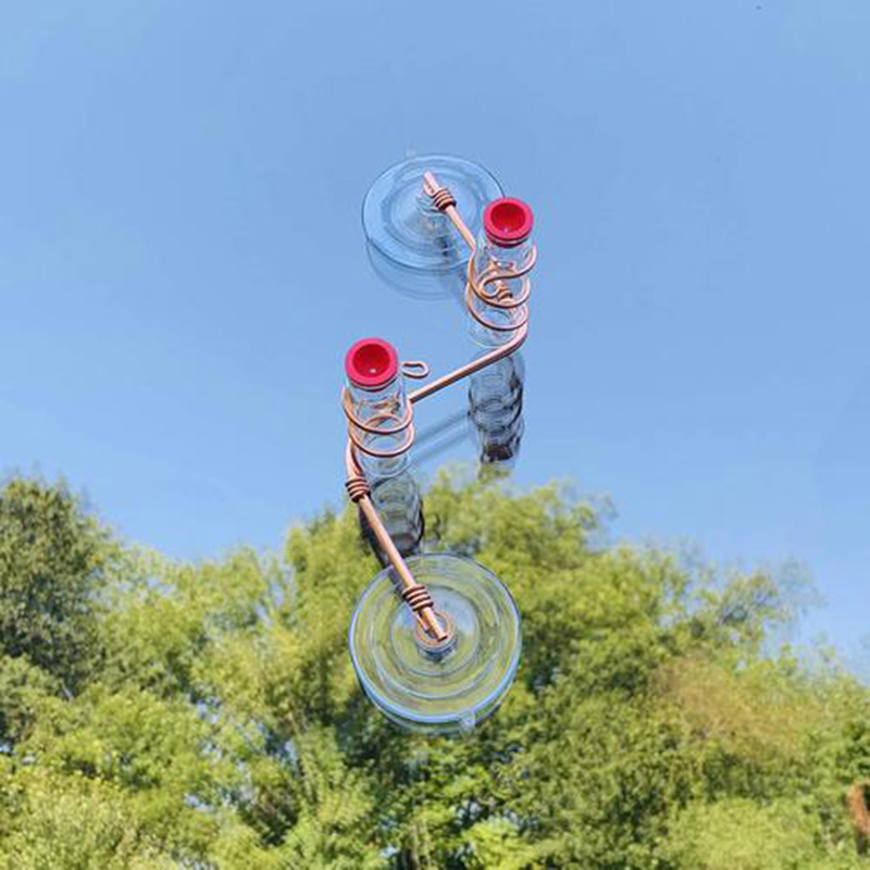 Garden Bird Feeder Supplies Hummingbird Feeder Drinker Suction Cup Easy To Clean Deck Garden Decor Bird Feeders for Wild Birds - Imagen 6