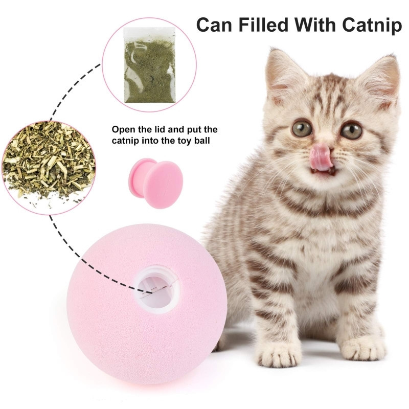 Juguetes inteligentes para gatos – Pelota interactiva con catnip para gatos - Imagen 7