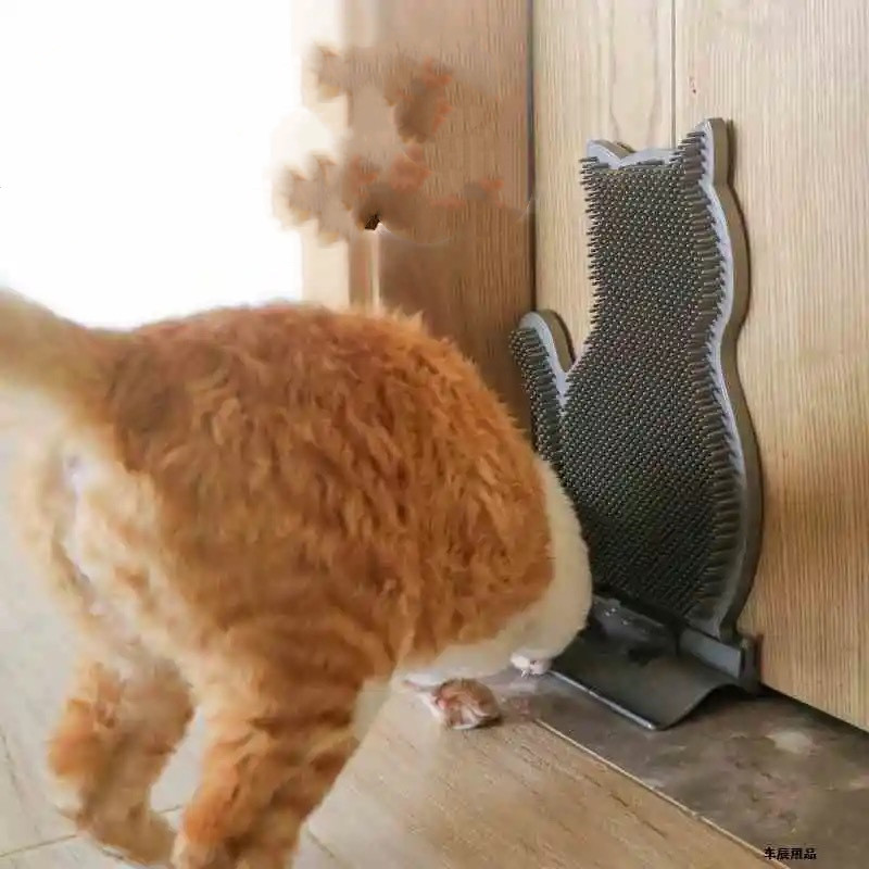 Cat Self Massage Brush Grooming Toy with Catnip Wall Corner Cat Self Groomer Shed Hair Removal Comb Cat Itching Brush Massage - Imagen 2