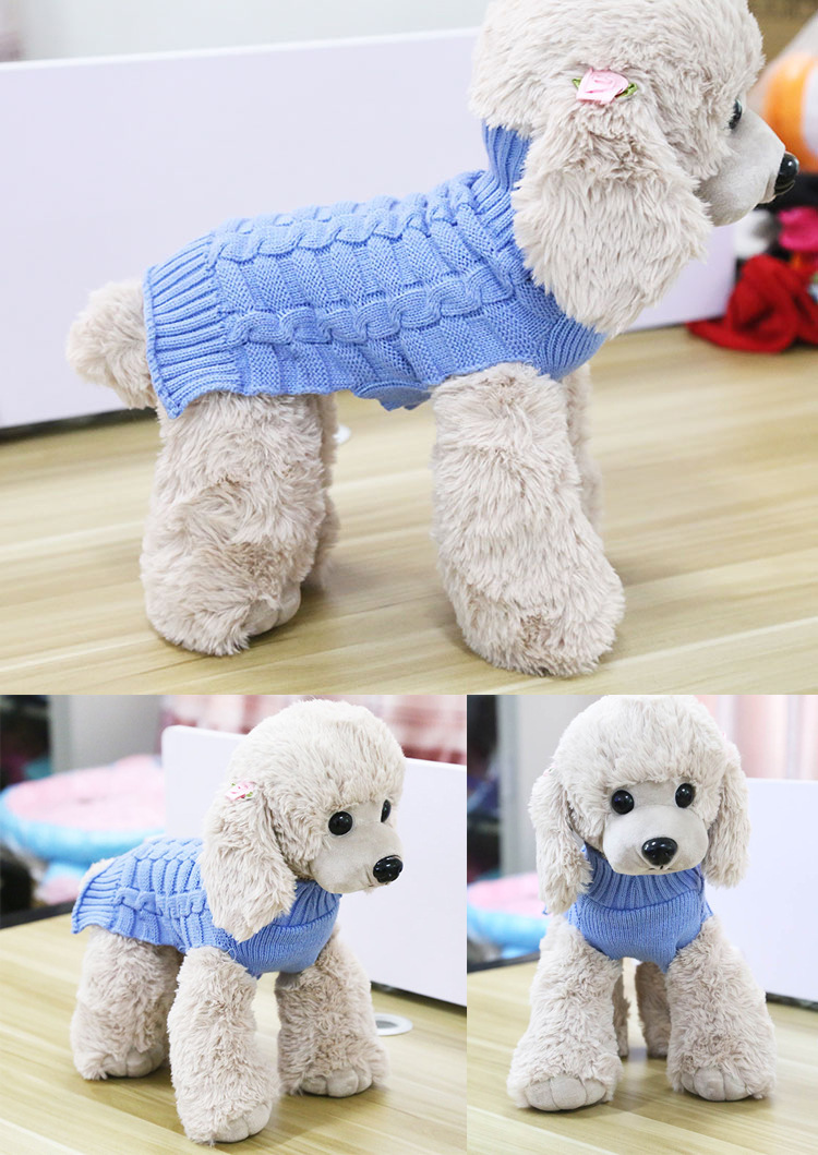 Cashmere Twisted Rope Pet Sweater, Dog Clothes, Pet Products - Imagen 6