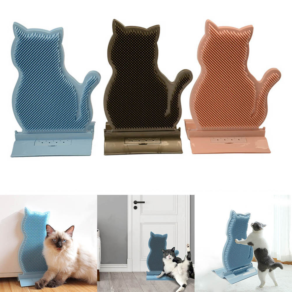 Cat Self Massage Brush Grooming Toy with Catnip Wall Corner Cat Self Groomer Shed Hair Removal Comb Cat Itching Brush Massage - Imagen 3