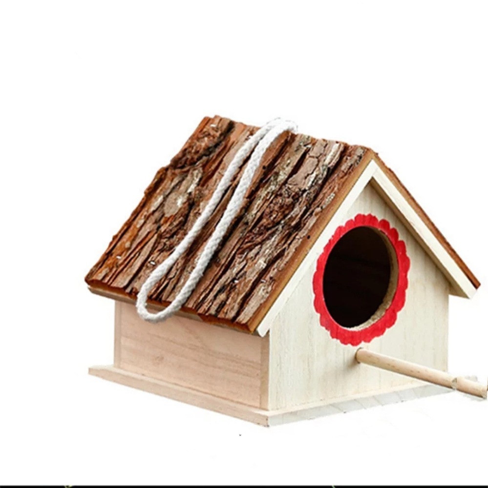 Bird House Bird Nest Outdoor Tree Parrot Breeding Box - Imagen 3