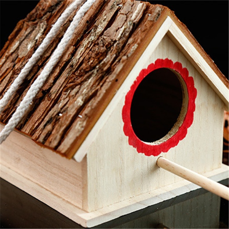 Bird House Bird Nest Outdoor Tree Parrot Breeding Box - Imagen 2