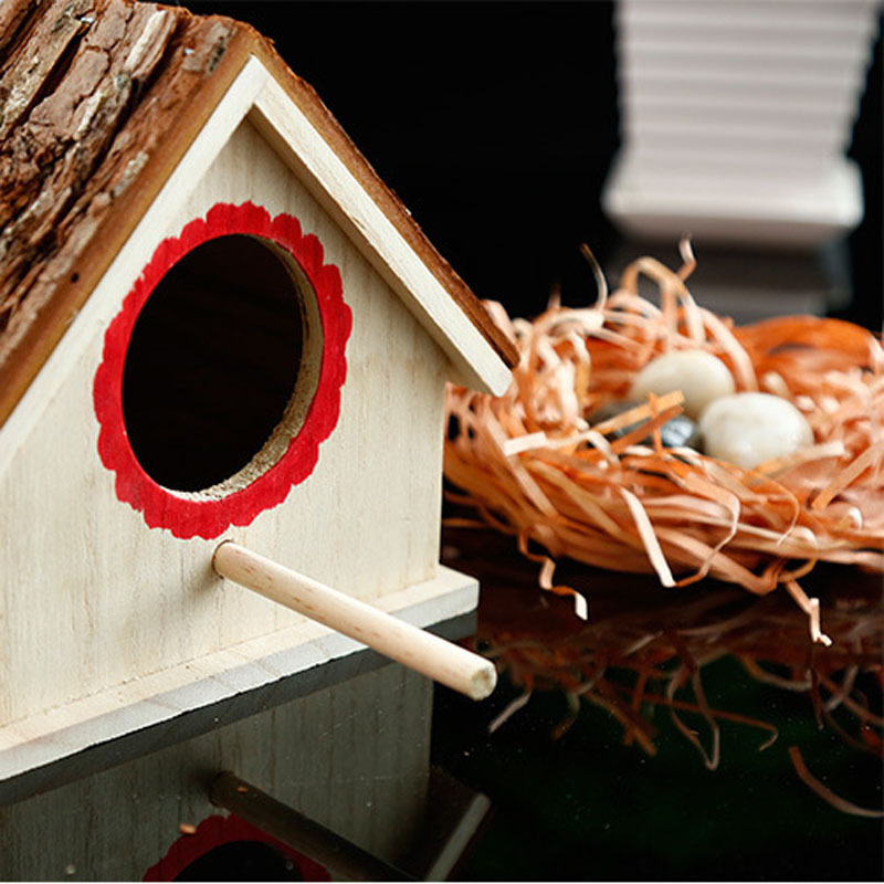 Bird House Bird Nest Outdoor Tree Parrot Breeding Box - Imagen 5