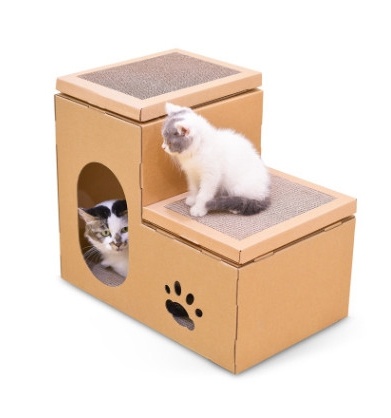 Cat House Double Ladder Cat Claw Disc Grinding Disc Free Catnip Toys - Imagen 3
