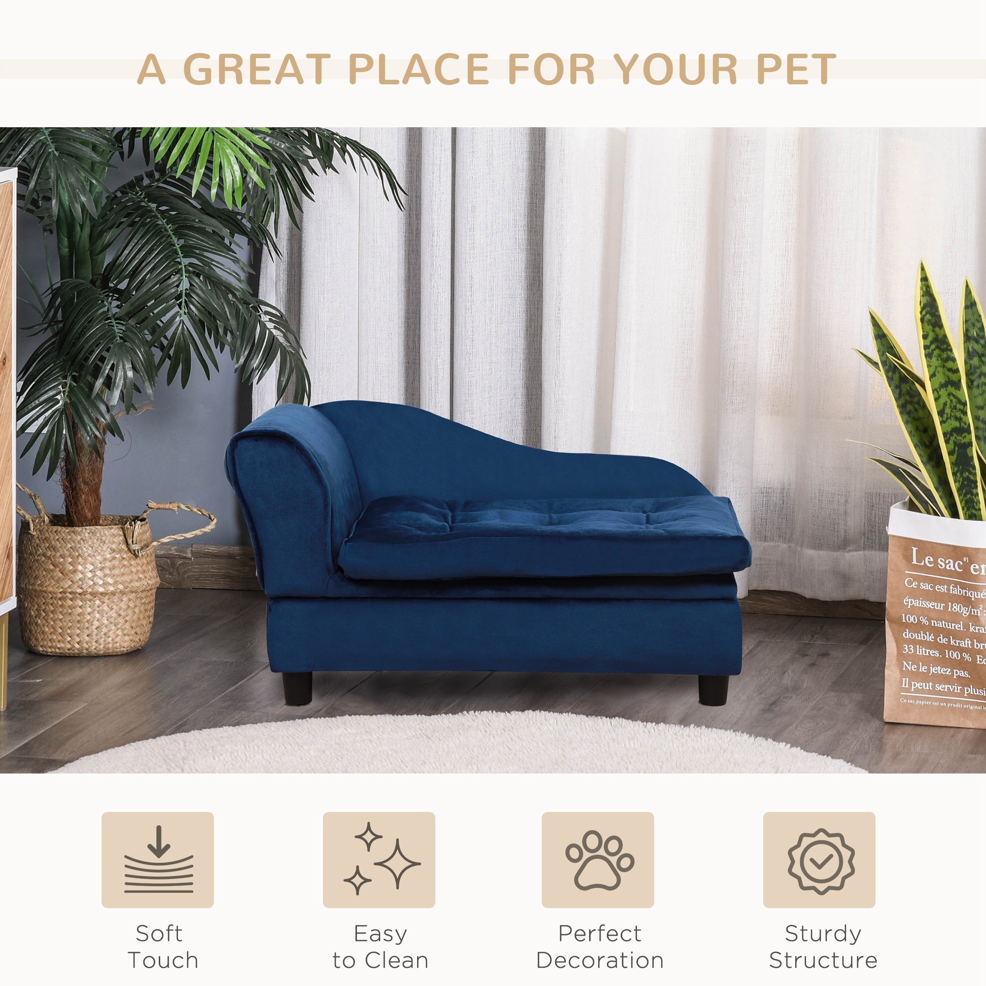 Luxury Small Dog Bed With Hidden Storage - Imagen 5