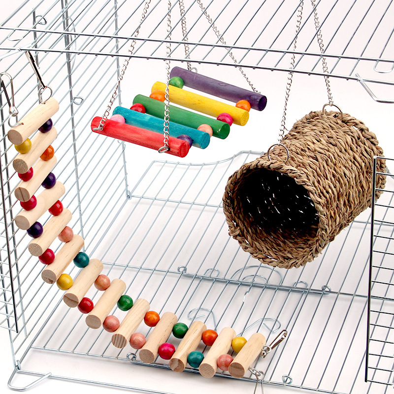 Rat parrot toy swing climbing ladder - Imagen 5
