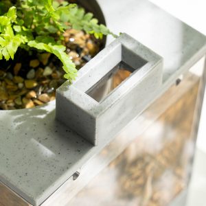 Pecera de Micro Paisaje con Filtro Silencioso y Flujo de Agua Creativo