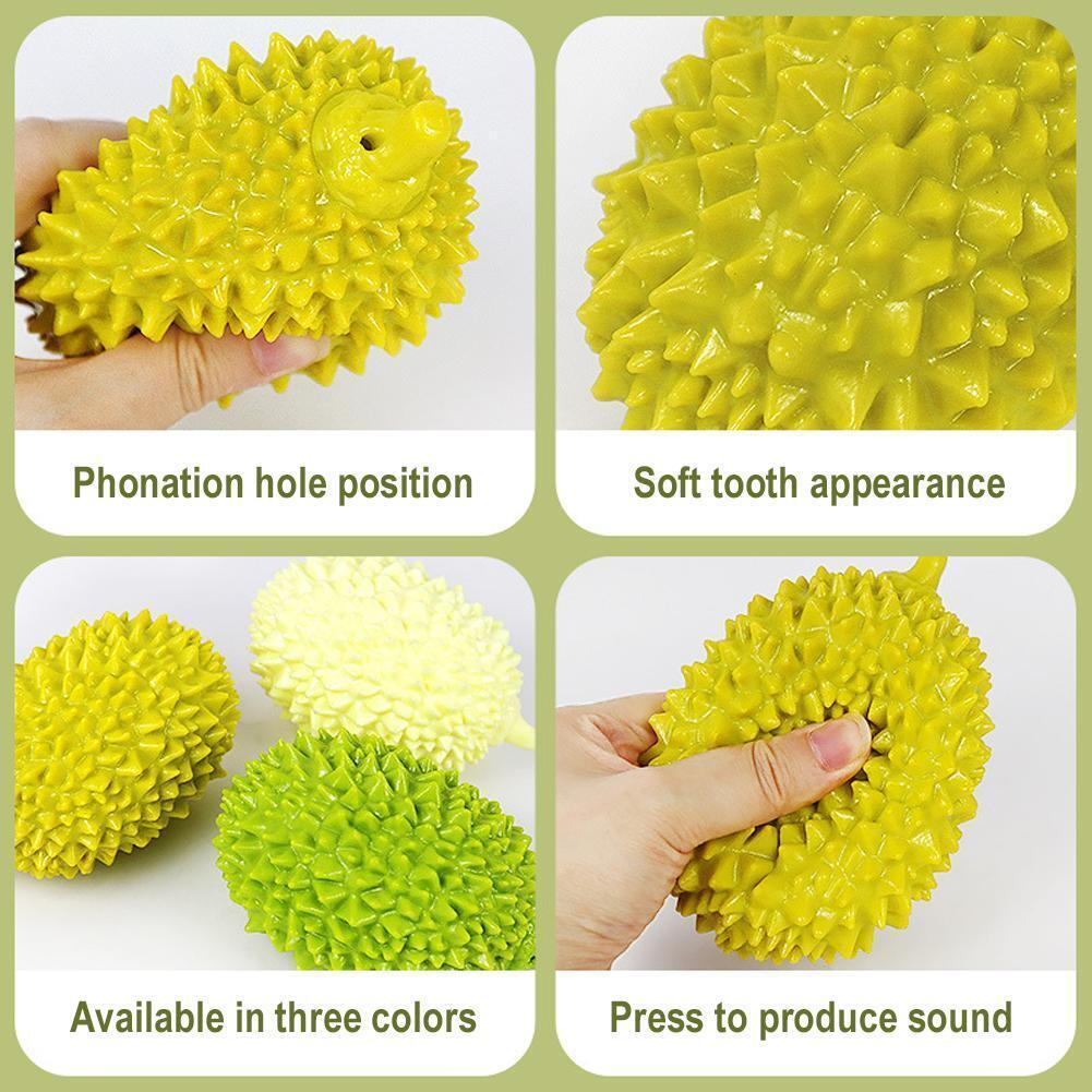 Dog Toys Durian Chew Glue Ball Pet Chewing Toys Dog Tooth Grinding Stick Very Resistant To Biting Teeth Cleaning Balls Puppy Dog Pet Safety Chew Toys Bite-Resistant Puppy Shape Durable Durian - Imagen 4