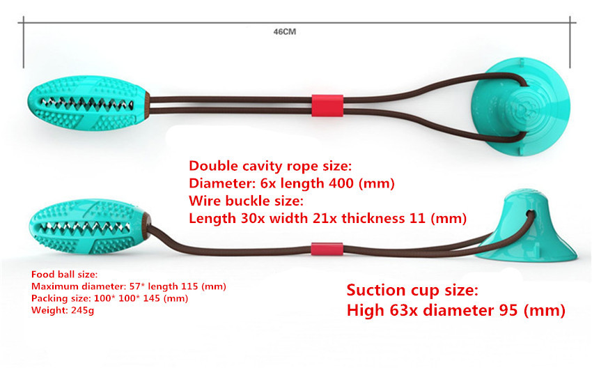 Juguete Masticable con Ventosa | Mordedor y Dispensador de Premios para Mascotas - Imagen 7