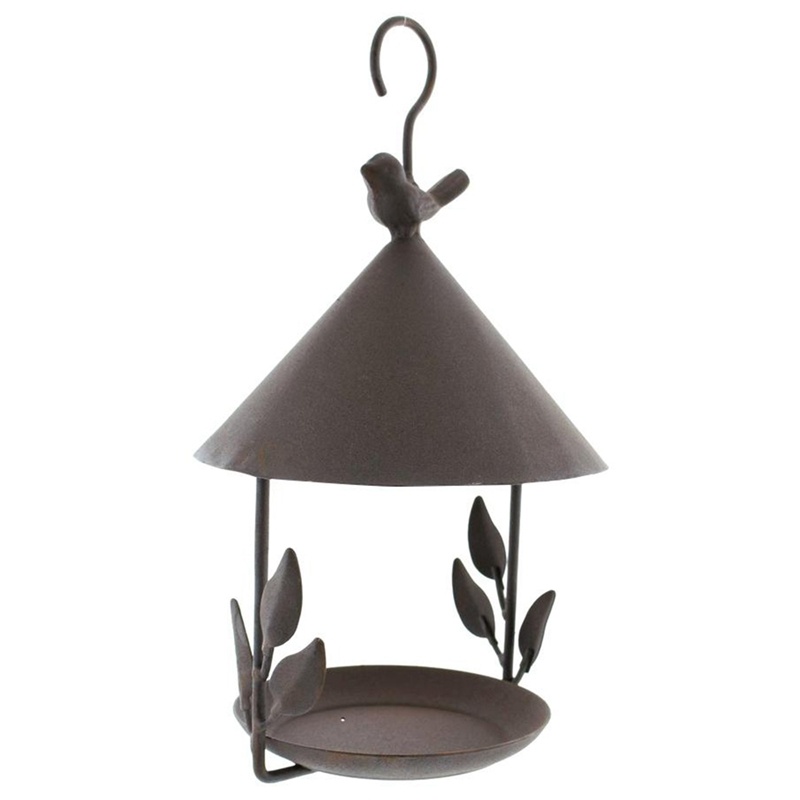 American made old wrought iron bird feeder - Imagen 5