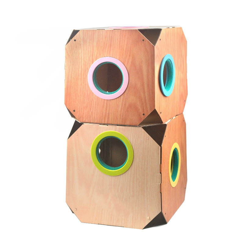 DIY Multipurpose Cat Hiding Box Toys with Cardboard Hair Removal - Imagen 3