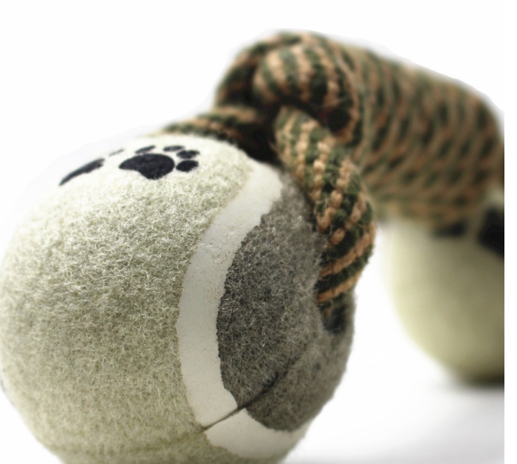 Cotton Rope Tennis Dumbbell Dog Toy - Imagen 6
