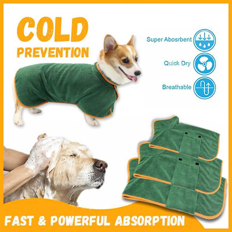Absorbent Pet Bathrobe With Waist-wrapped Microfiber - Imagen 4