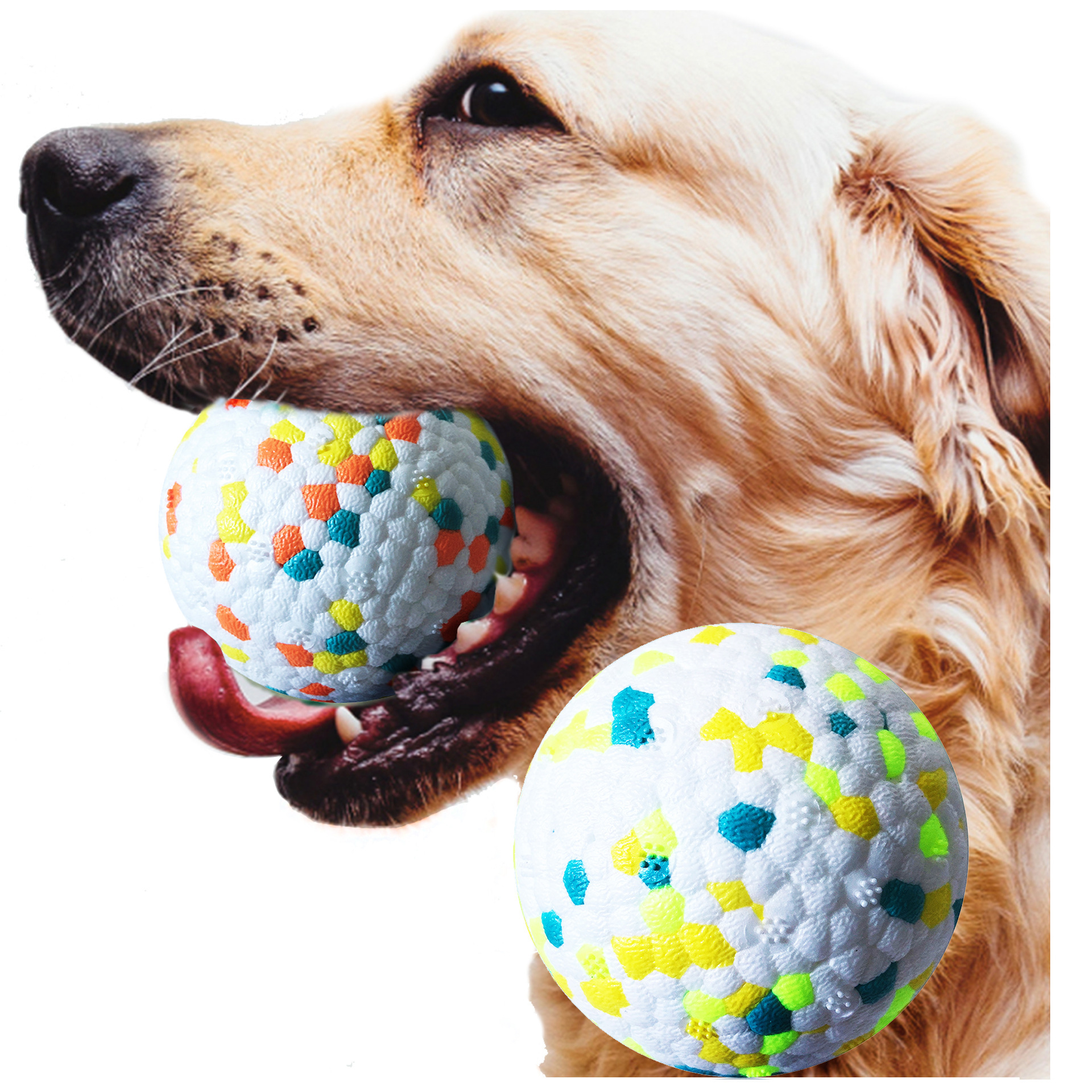 Dog Molars Pet Toy Ball Interactive Training Pet Play Ball Chew Molar Tooth Cleaning Toys Bite Resistant Dog Toys - Imagen 2
