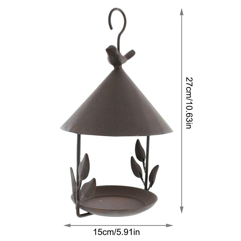 American made old wrought iron bird feeder - Imagen 7