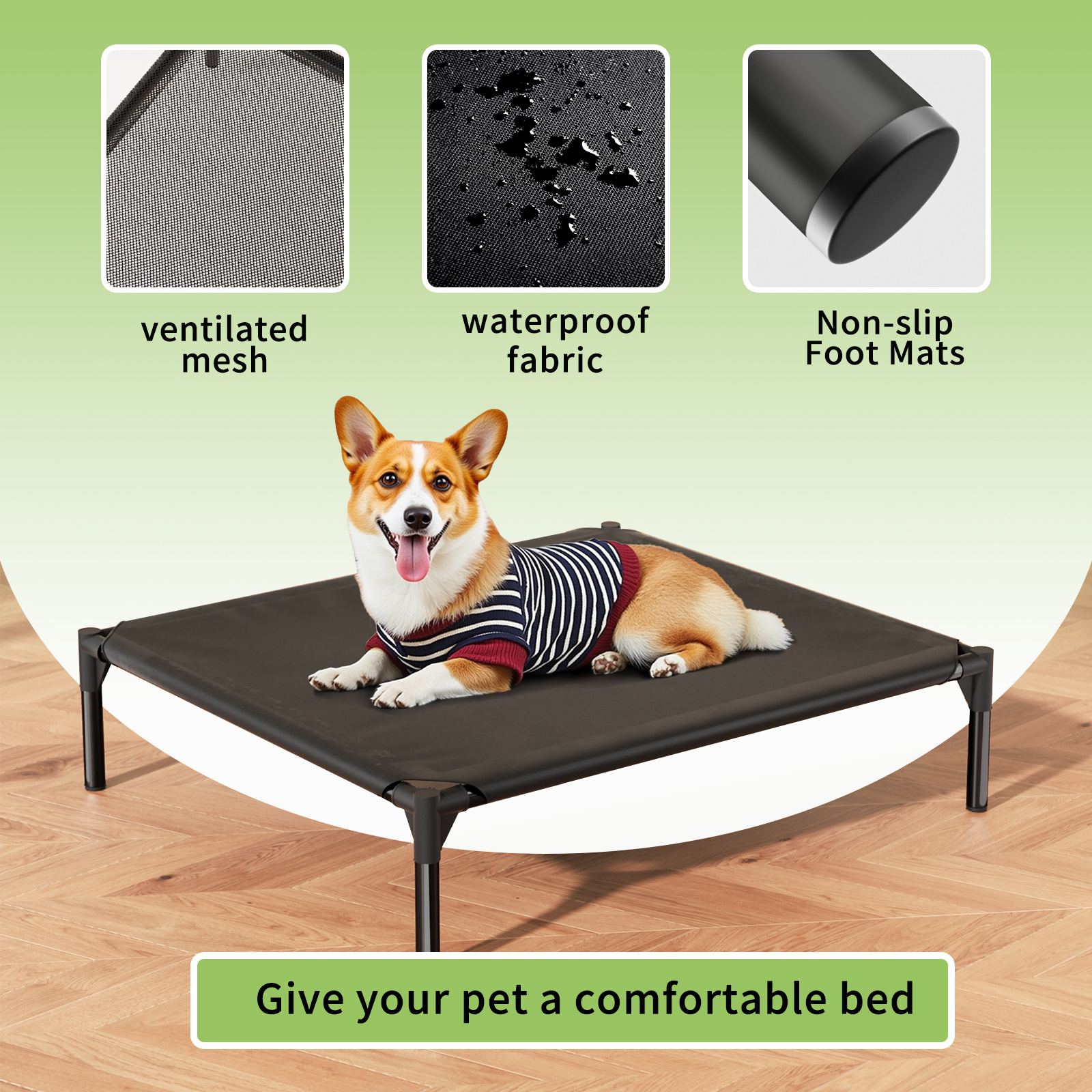 The Bi-material Pet Bed Is Of Your Choice,The Detachable Design Of The Oxford Cloth And Breathable Mesh Pet Bed Combines The Characteristics Of Breathable, Waterproof And Odorless To Create A Comforta - Imagen 7