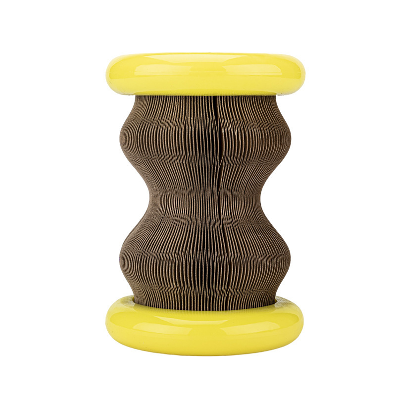 Pet Toy Magic Organ Corrugated Paper Wheel Cat Scratching Board Powder - Imagen 4