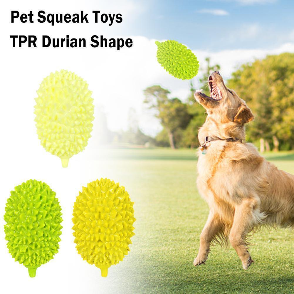 Dog Toys Durian Chew Glue Ball Pet Chewing Toys Dog Tooth Grinding Stick Very Resistant To Biting Teeth Cleaning Balls Puppy Dog Pet Safety Chew Toys Bite-Resistant Puppy Shape Durable Durian - Imagen 7