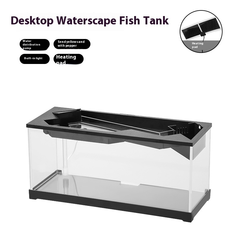 Acrylic Filter Circularly Heating Lighting Integrated Lazy Aquarium - Imagen 9