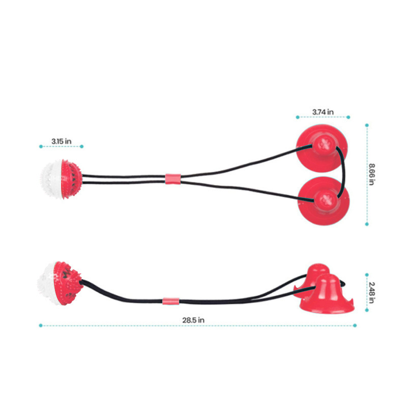 Juguete Masticable con Ventosa | Mordedor y Dispensador de Premios para Mascotas - Imagen 8