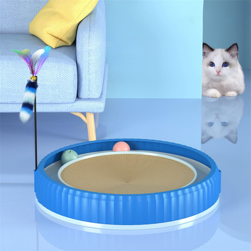 NEW Round Cat Scratching Board Wear-resistant Anti-scratch Claw Grinder Furniture Protector Pet Products - Imagen 3