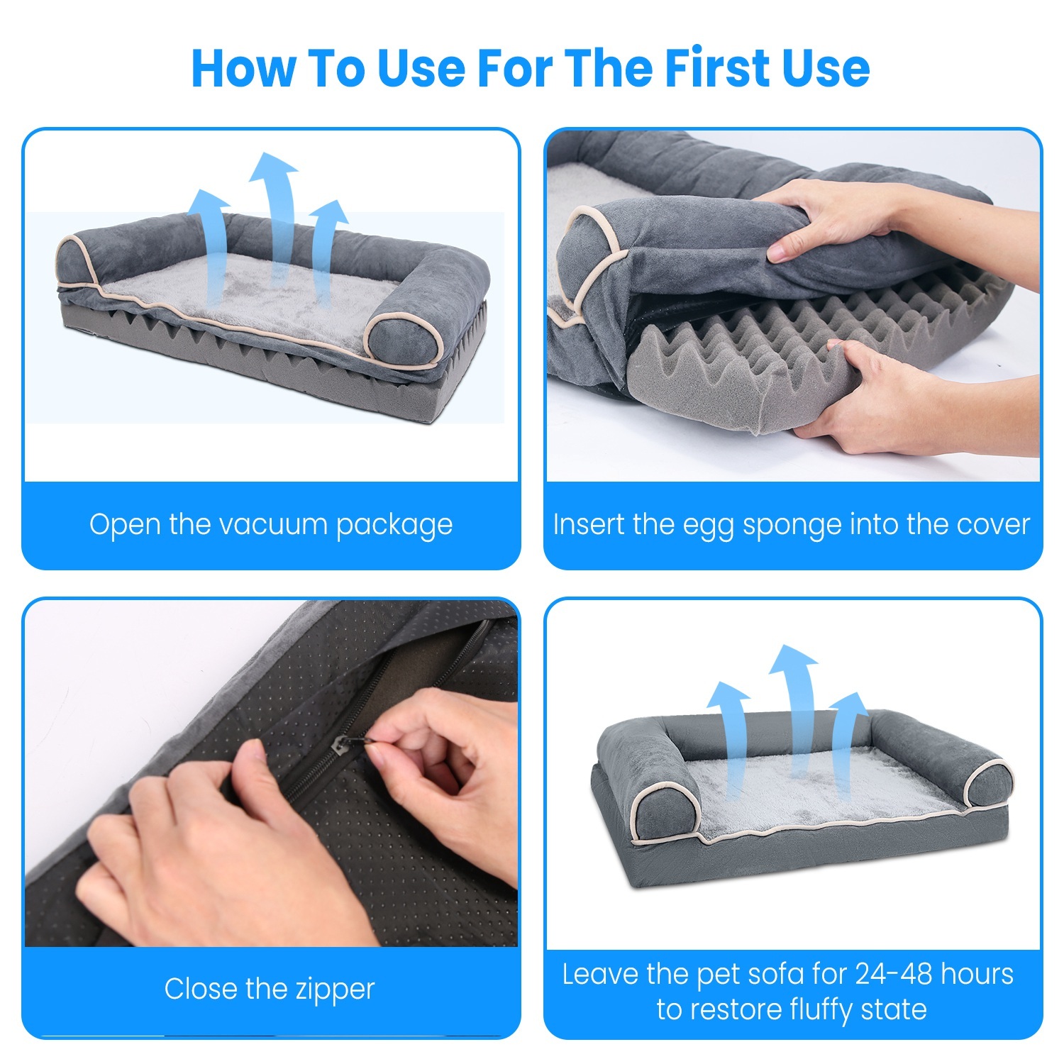 1Pc Dog Bed Pet Bed Sofa Dog Couch Pet Cushion Carpet Mattress With Washable And Removable Cover For Medium Large Dogs - Imagen 6