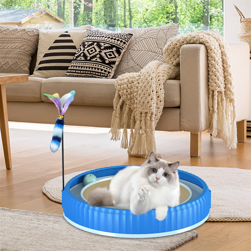 NEW Round Cat Scratching Board Wear-resistant Anti-scratch Claw Grinder Furniture Protector Pet Products - Imagen 5