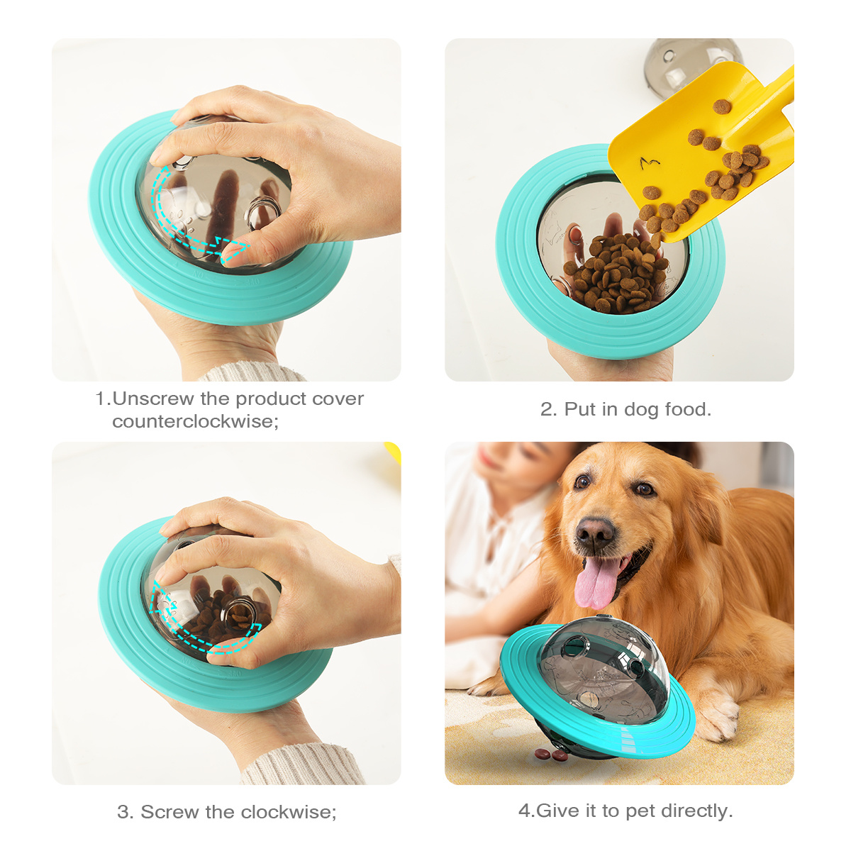 Dog Interactive Food Leaking Dispensing Treat Ball For Small Large Dogs Improve IQ Training Toy Puppy Slow Feed Dachshund Toy - Imagen 4