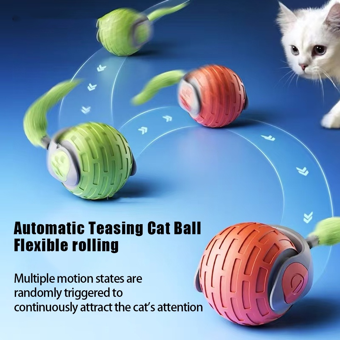 Bola automática eléctrica rodante para gatos - Imagen 2