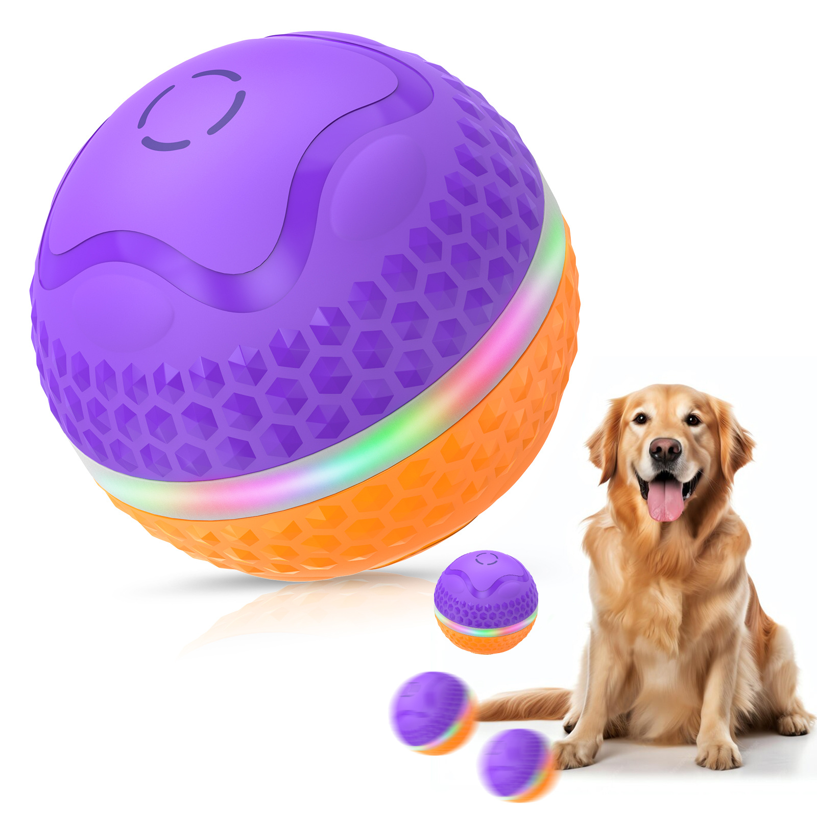 Juguete Interactivo para Perros – Pelota Automática con Movimiento y Luz LED