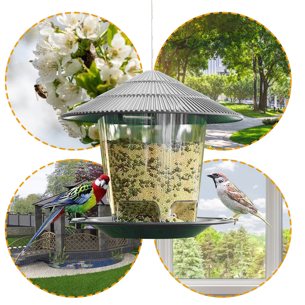 Outdoor Garden Hanging Metal Bird Feeder - Imagen 5