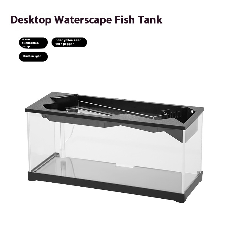 Acrylic Filter Circularly Heating Lighting Integrated Lazy Aquarium - Imagen 7