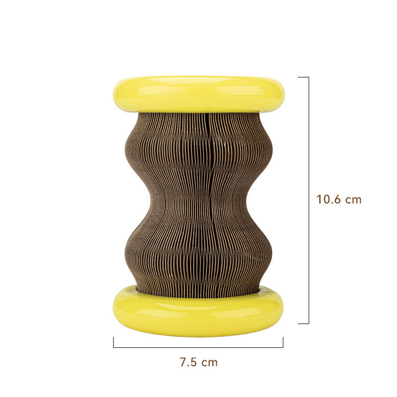 Pet Toy Magic Organ Corrugated Paper Wheel Cat Scratching Board Powder - Imagen 3