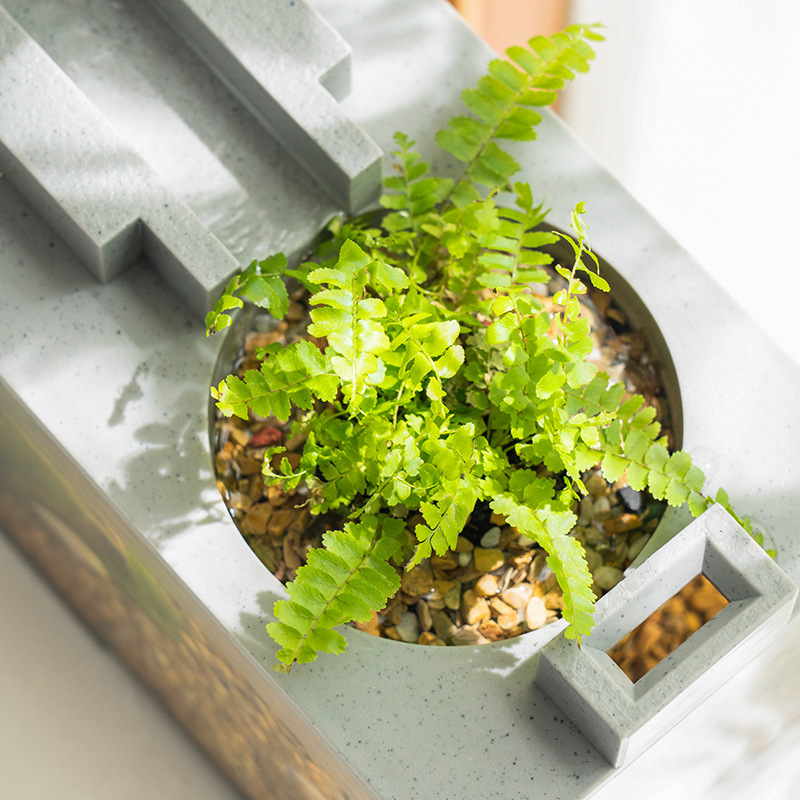 Pecera de Micro Paisaje con Filtro Silencioso y Flujo de Agua Creativo - Imagen 4