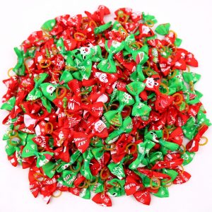 Christmas mascota Head Flower perro gato gato Bow Santa Claus