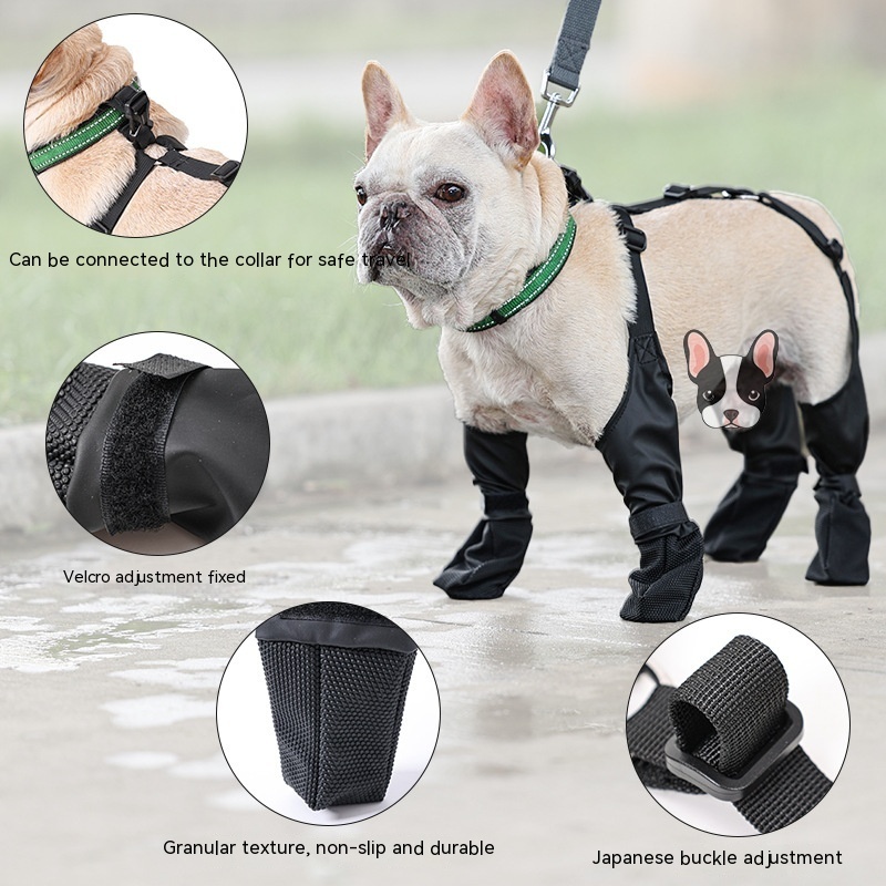 Waterproof Dog Shoes Adjustable Dog Boots Pet Breathbale Shoes For Outdoor Walking Soft French Dog Shoes Pets Paws Protector Pet Products - Imagen 6