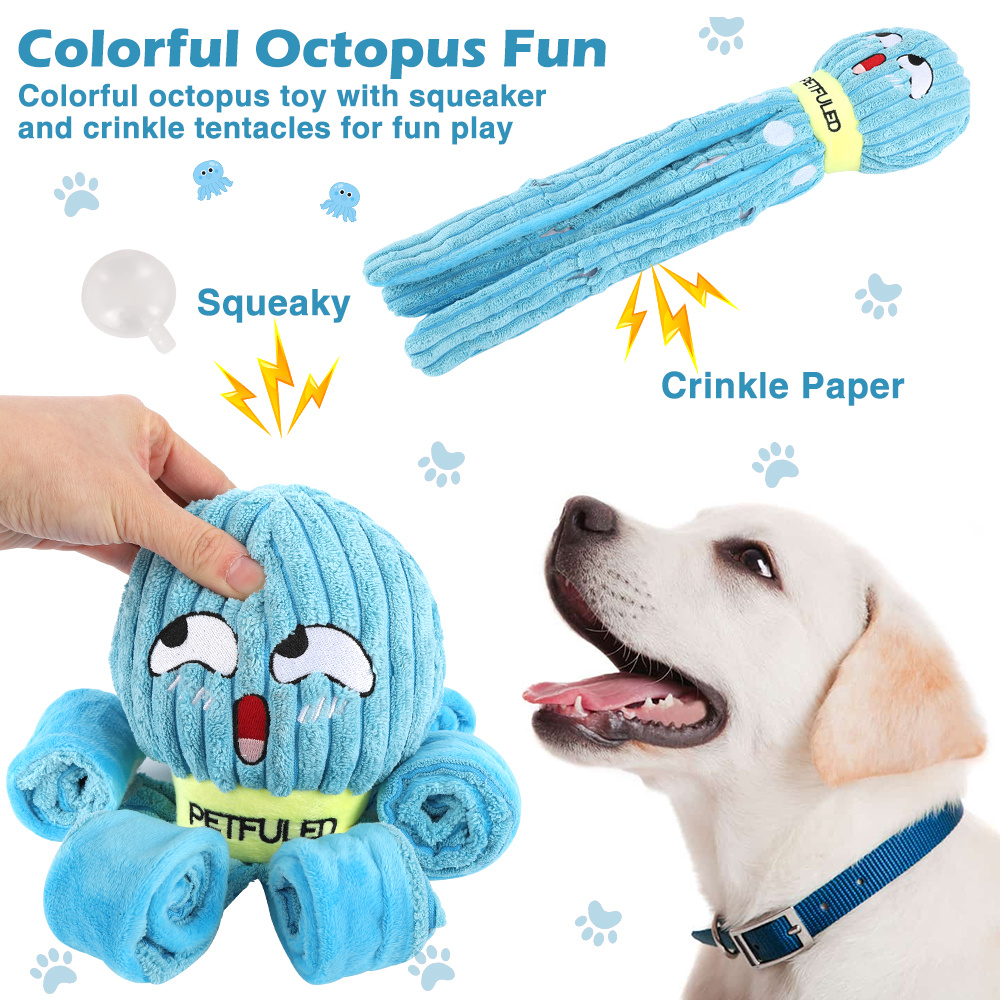 Dog Snuffle Toy Dog Plush Octopus Toys, Dog Puzzle Games Interactive Puppy Toys Chew Toys Slow Feeding Games - Imagen 9