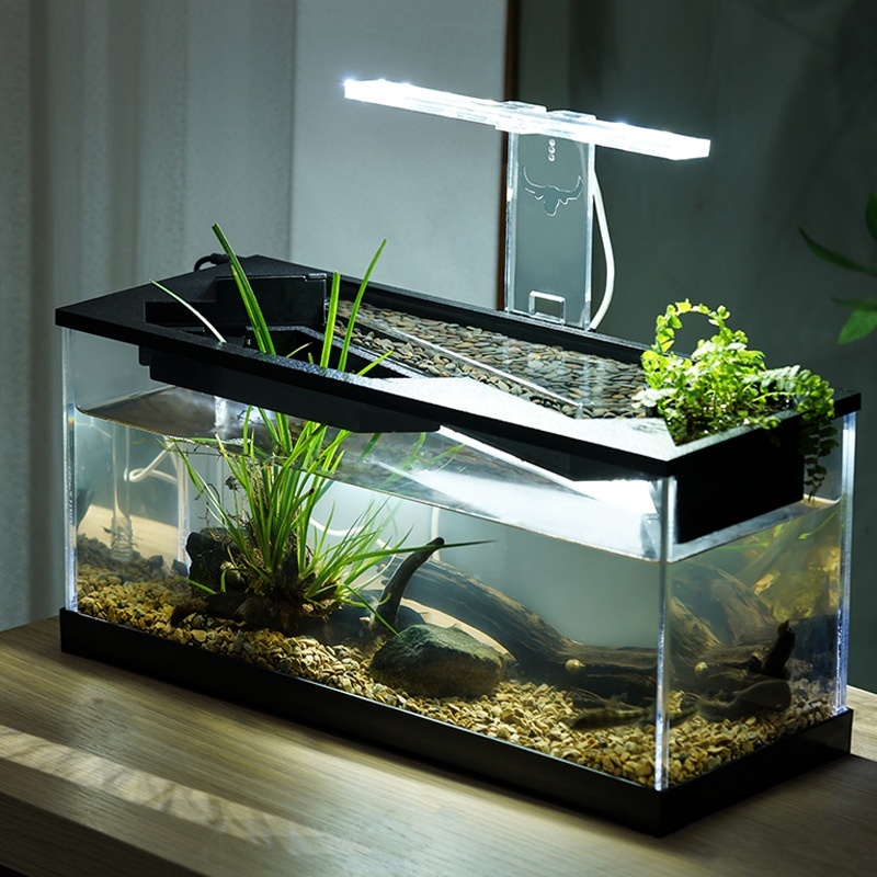 Acrylic Filter Circularly Heating Lighting Integrated Lazy Aquarium - Imagen 4