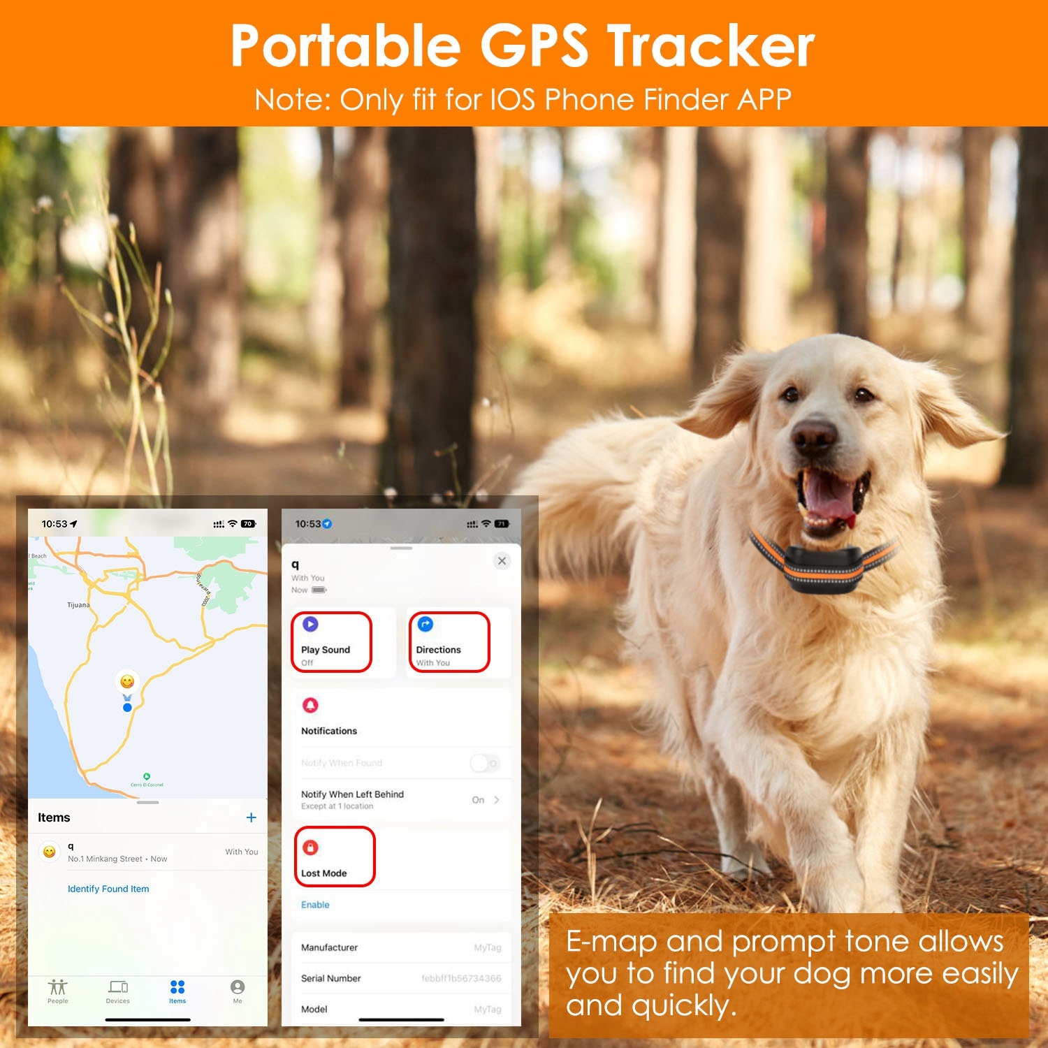 2 In 1 Dog GPS Fence Tracker Wireless GPS Dog Fence GPS Dog Collar With 32-2887FT Radius IPX6 Waterproof For Small Medium Large Dogs - Imagen 4