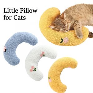 Little Pillow para Cats Fashion Neck protector Deep Sleep Puppy U-Shaped Pillow Pets Pillow Kitten Headrest perro Sleeping Pillow mascota Products